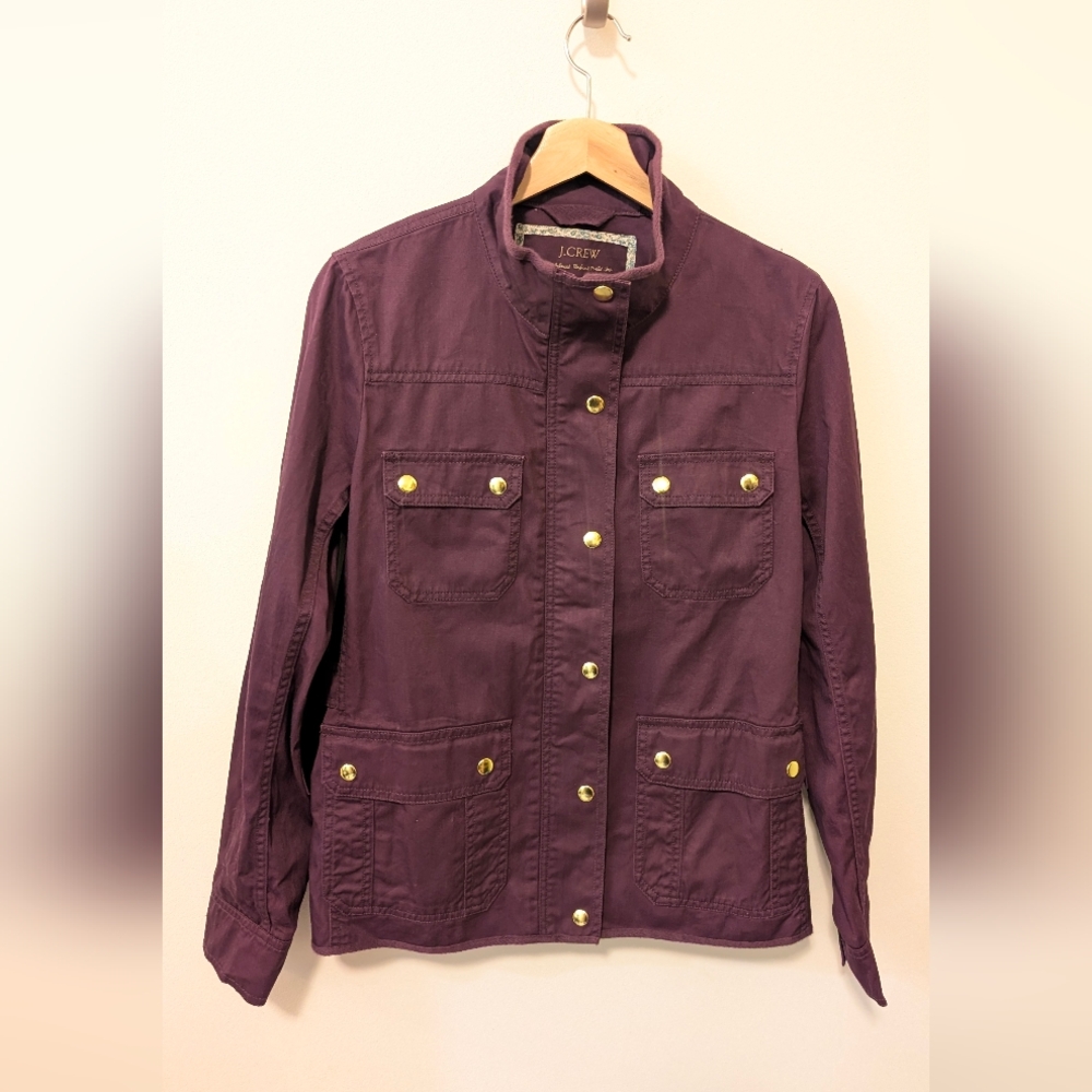 J. Crew Deep Purple Utility Jacket